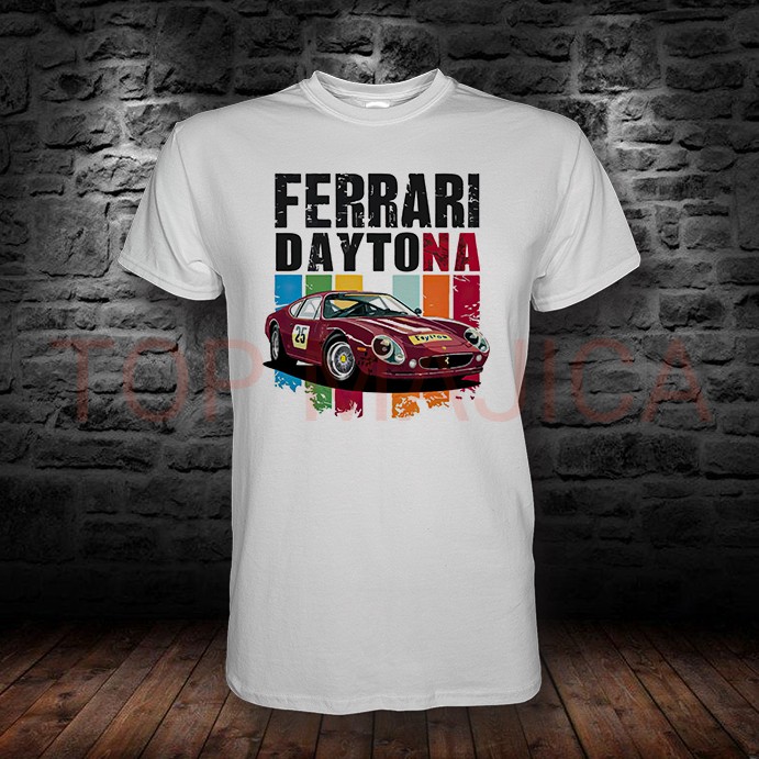 Ferrari Daytona art - Majica bela ferrari daytona majica