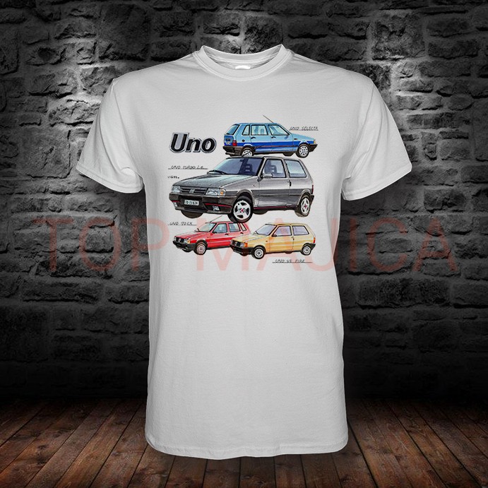 Fiat Uno retro - Majica bela fiat uno retro