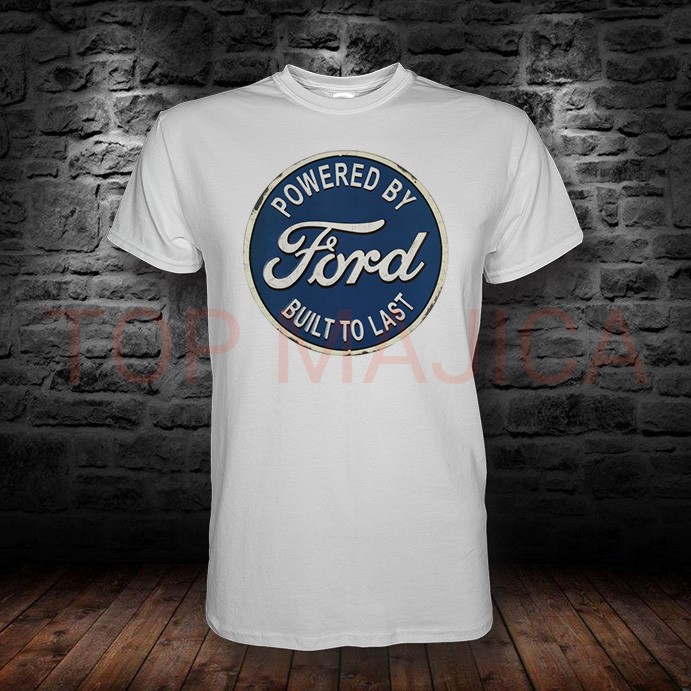 Ford powered - Majica bela ford built to last