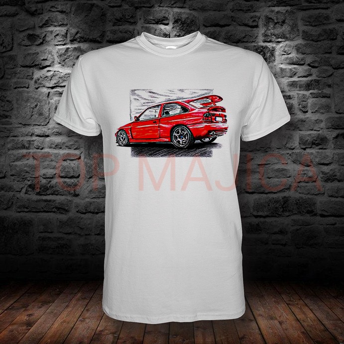 Ford Escort red art - Majica bela ford escort art work