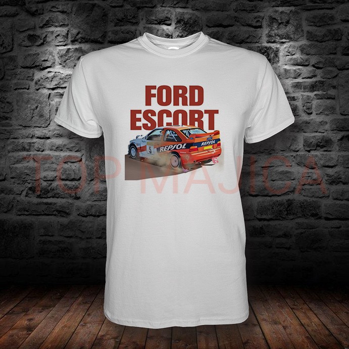 Ford Escort Repsol - Majica bela ford escort repsol