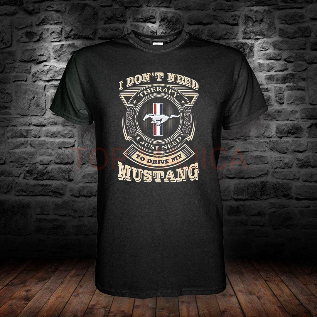 ford mustang therapy Ford Mustang Therapy - Majica crna ford mustang therapy