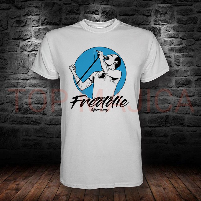 Freddy Mercury majica bela freddie top majica bela