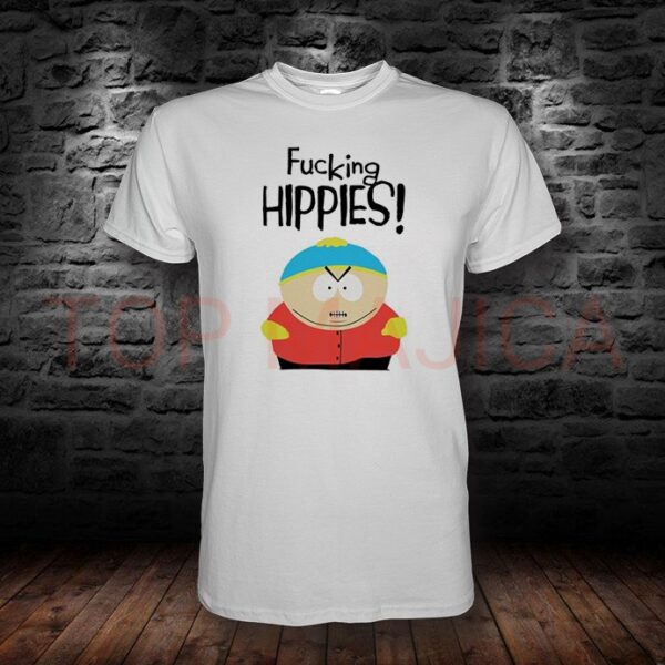 South Park - Fucking Hippies - Majica bela
