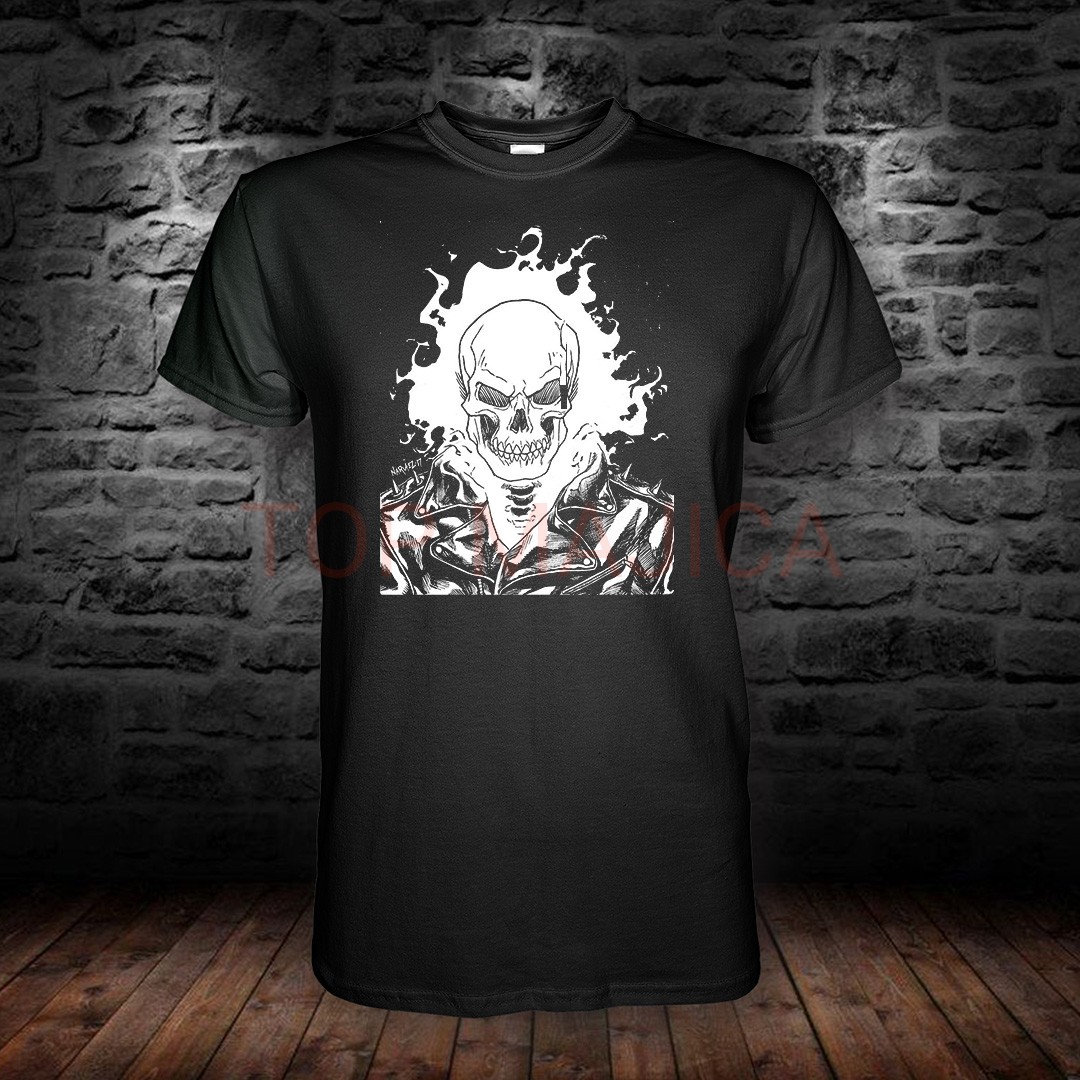 ghost rider crna top Ghost Rider black and white - Majica crna ghost rider crna top