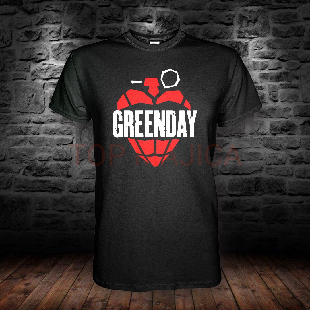 Greenday majica greenday crna majica