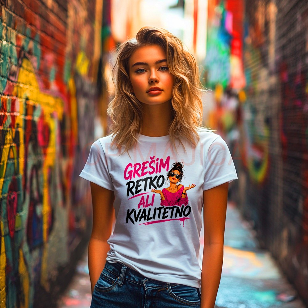 gresim retko ali kvalitetno majica 1 Gresim retko ali kvalitetno - Majica gresim retko ali kvalitetno majica 1