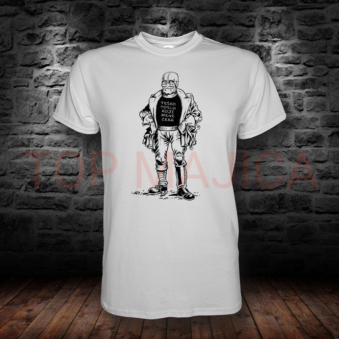 Alan Ford Grunf - Tesko poslu koji mene ceka - Majica bela grunf alan ford tesko poslu koji mene ceka