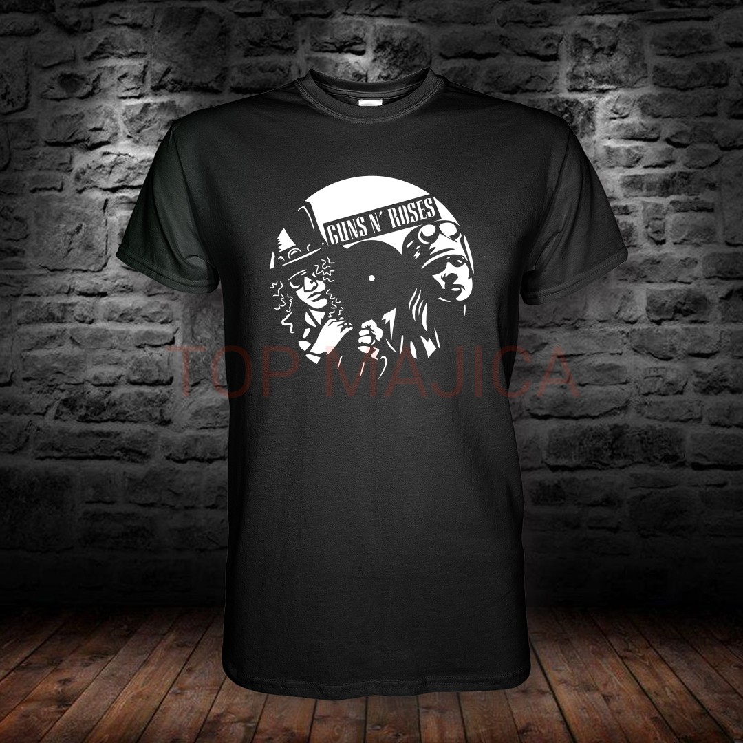 Guns N Roses black and white majica guns crno bela
