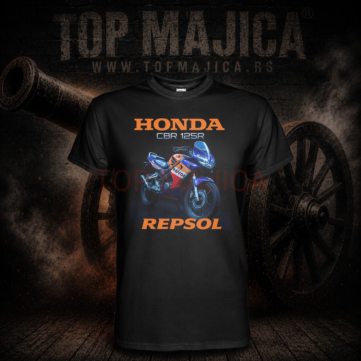honda CBR 125R Reposol majica Honda CBR 125R - Majica crna honda CBR 125R Reposol majica
