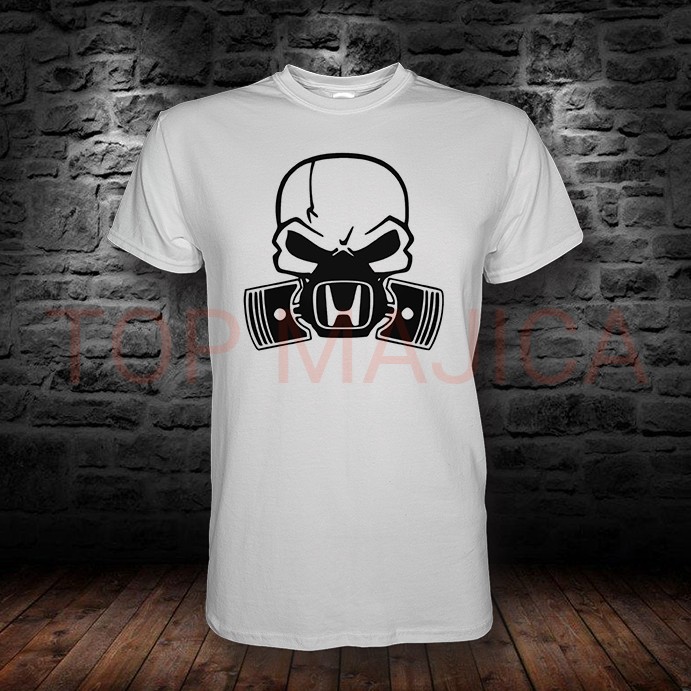 Honda Skull - Majica bela honda skull