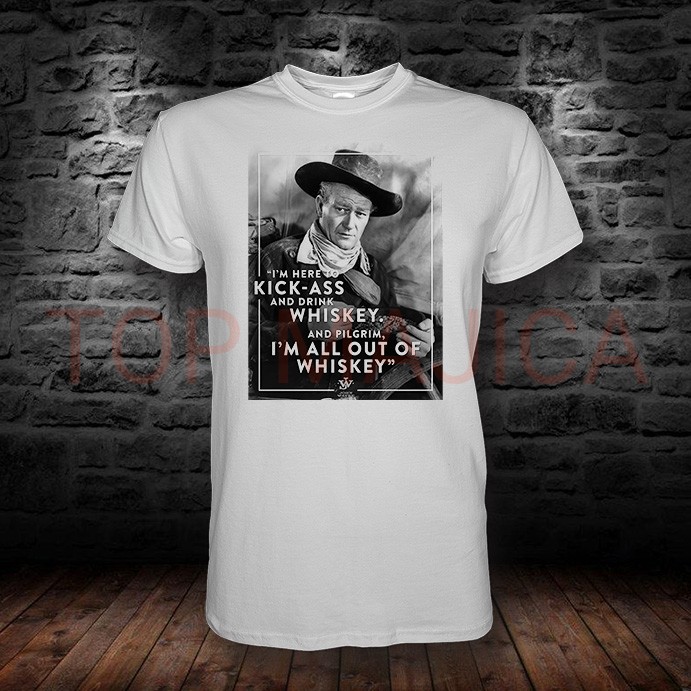 john wayne majica John Wayne - Dzon Vejn retro majica bela john wayne majica
