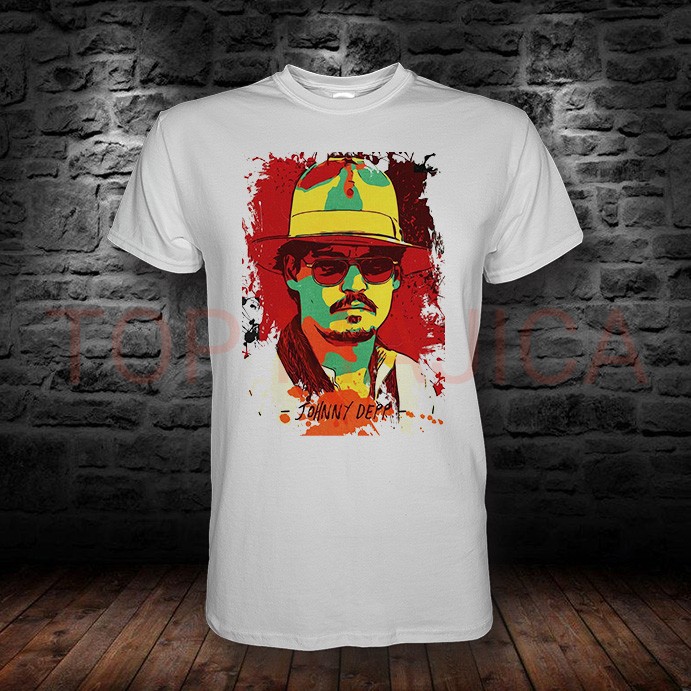 Dzoni Dep art - Majica bela johnny depp art bela majica