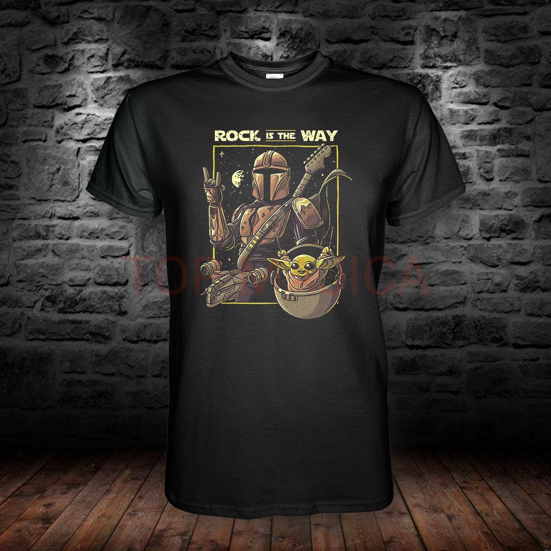 mandalorian rock is the way Star Wars - Mandalorian rock is the way - Majica crna mandalorian rock is the way
