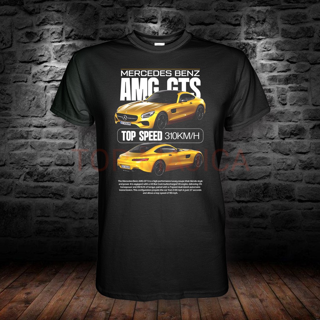 Mercedes Benz AMG GTS - Majica crna mercedes benz gts majica
