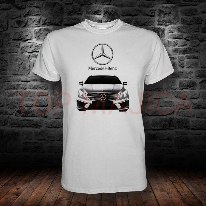 mercedes benz Mercedes Benz silver - Majica bela mercedes benz