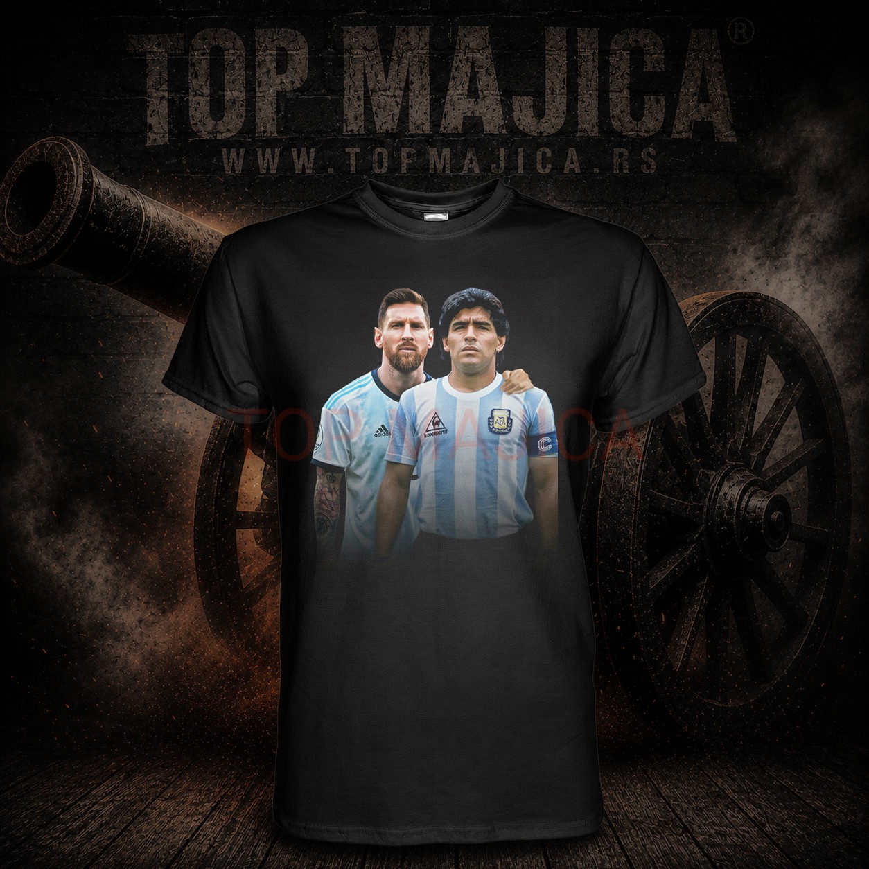 Messi i Maradona Argentina - Majica crna messi i maradona majica crna
