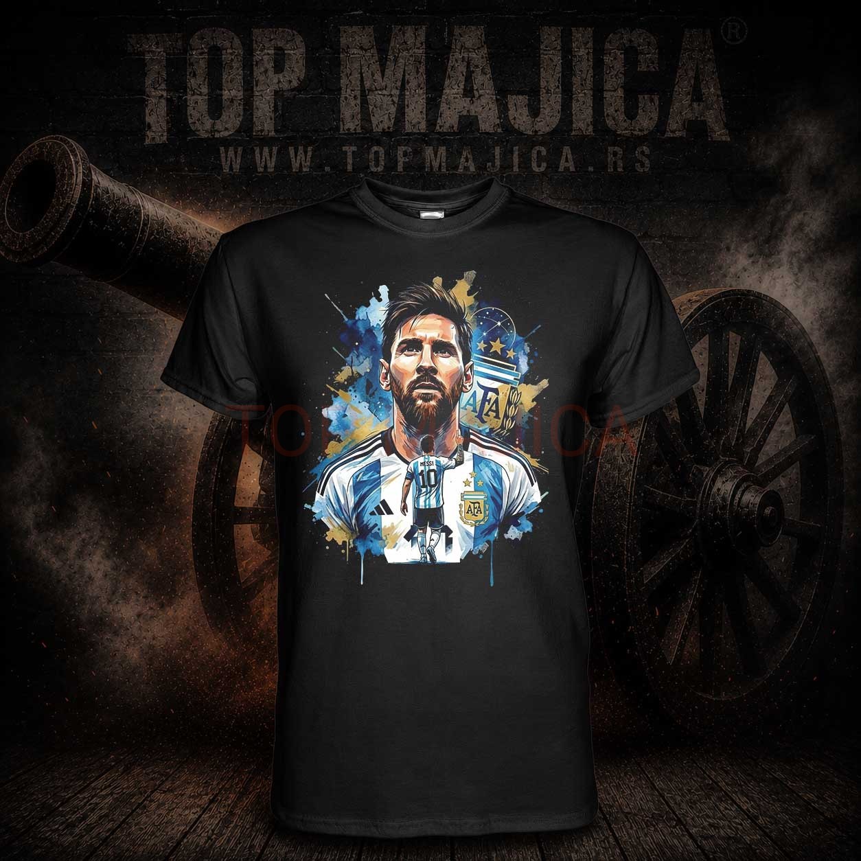 Messi majica crna top messi top majica crna