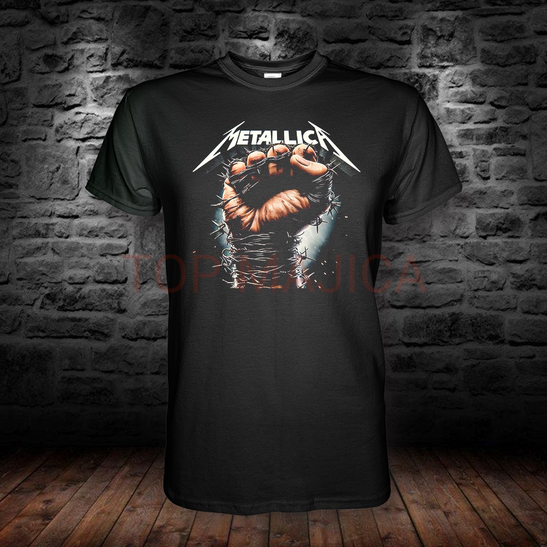 Metallica hand in barbed wire - Majica crna metallica hand majica crna