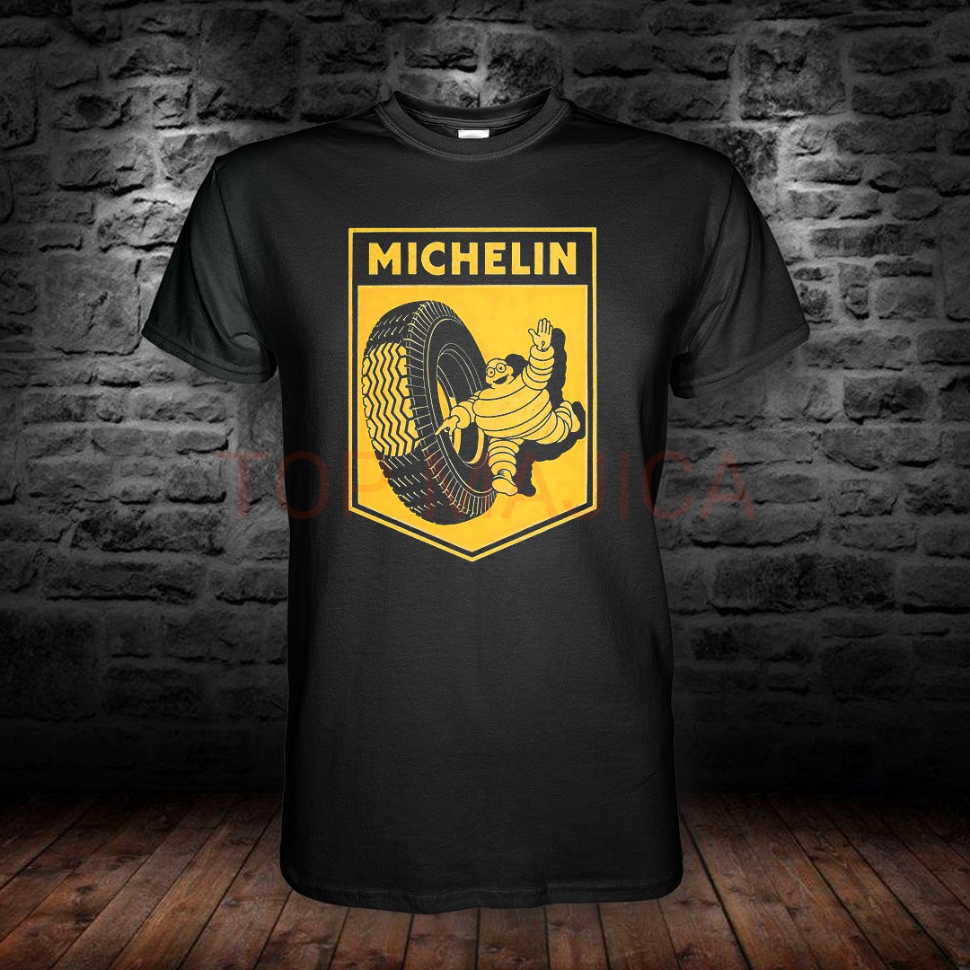 michelin retro crna majica Michelin yellow retro - Majica crna michelin retro crna majica