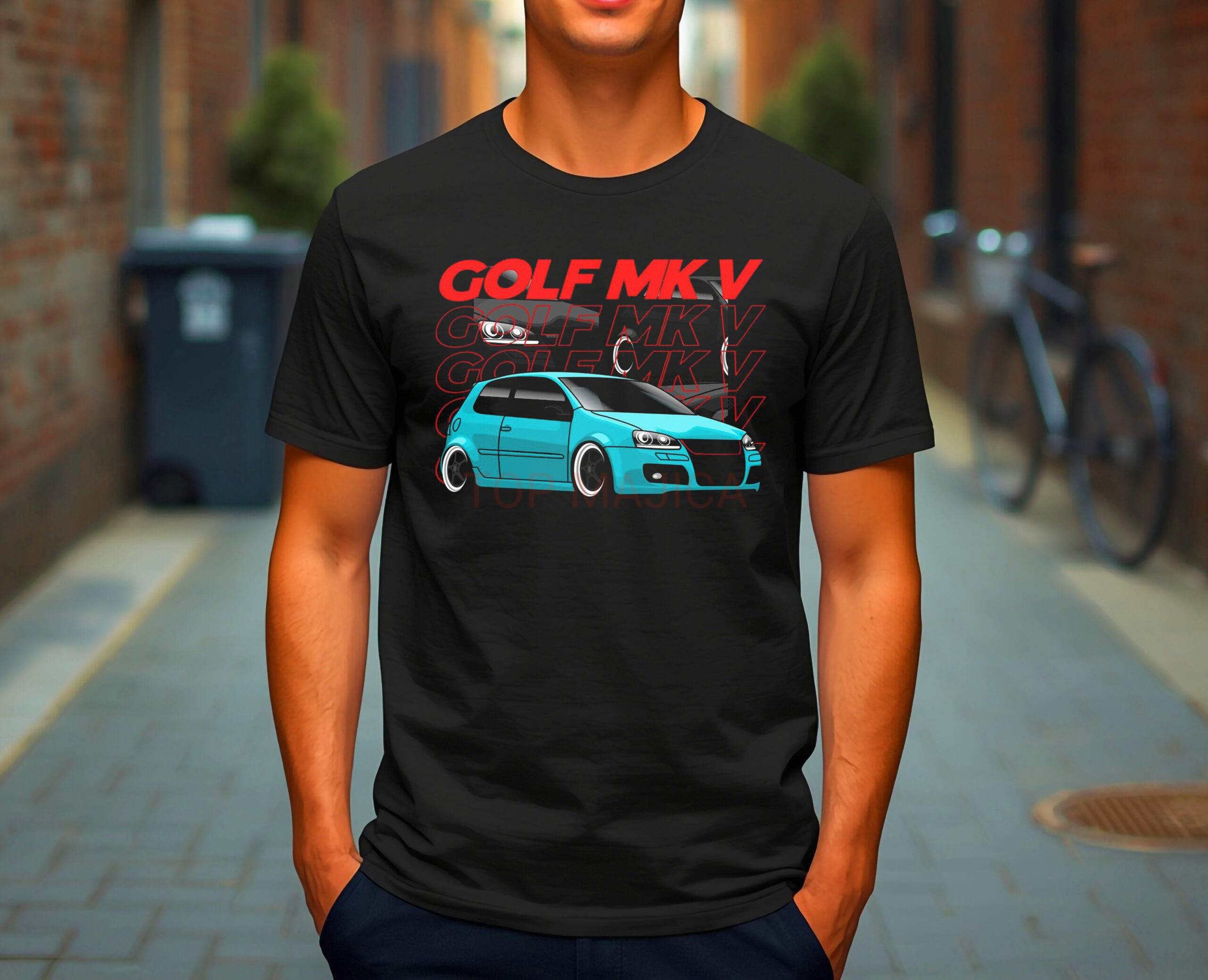 mk5 blue majica Volkswagen MK5 blue - Golf 5 - Majica crna mk5 blue majica scaled