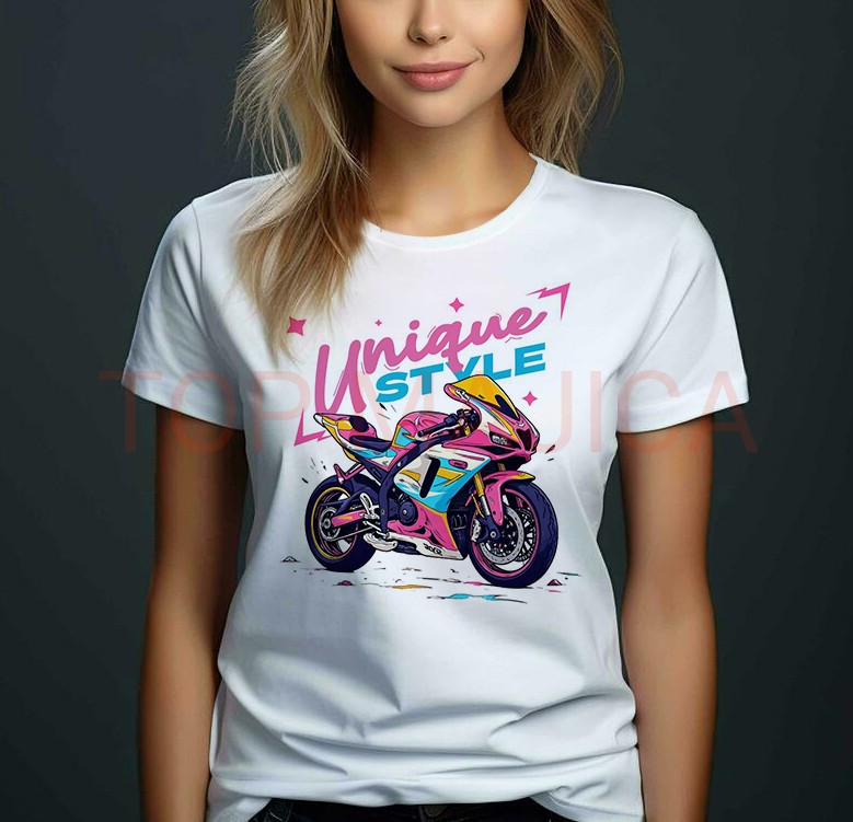 Uniquw style - Majica moto bela moto unique style majica