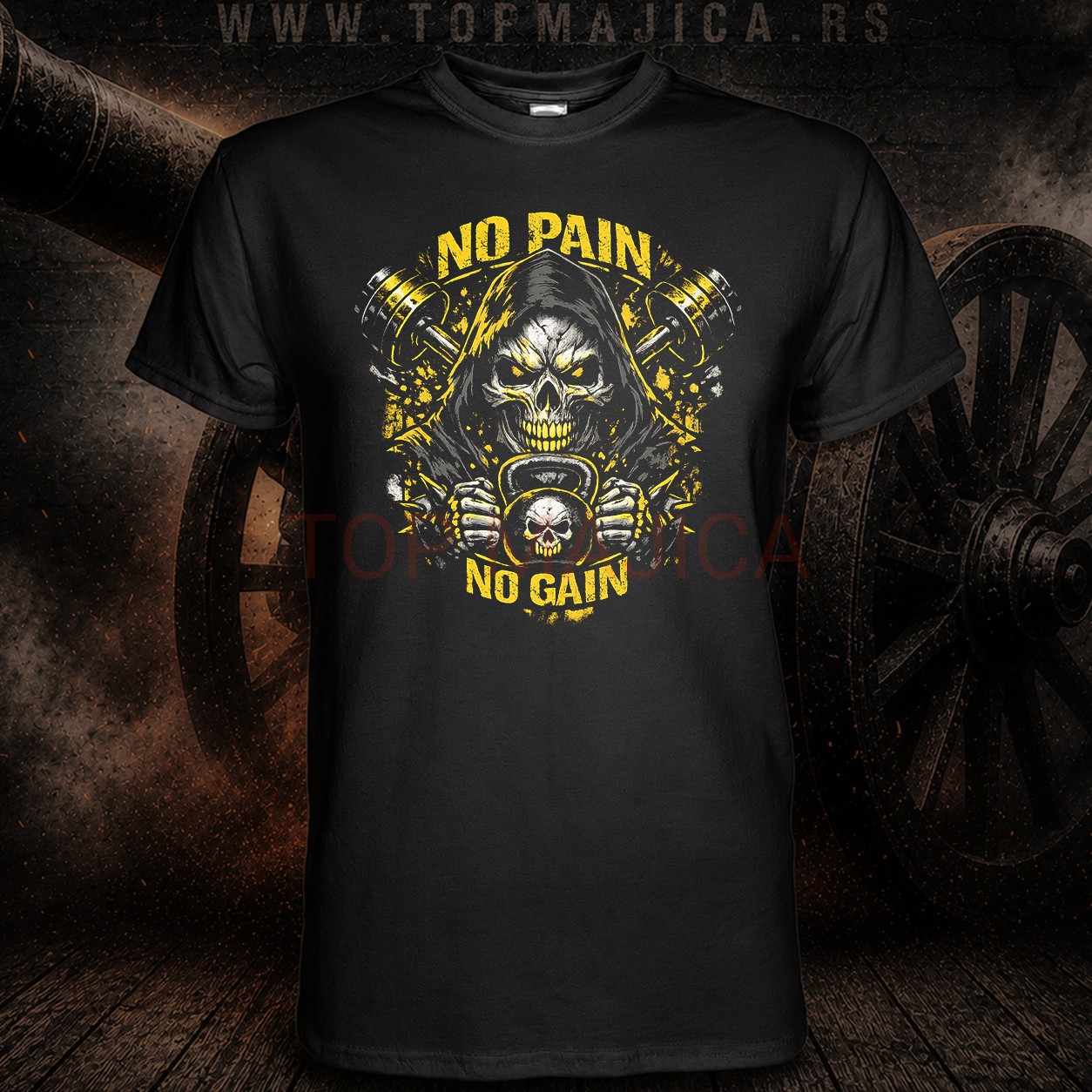 No pain no gain yellow - Majica crna no pain test 1 1