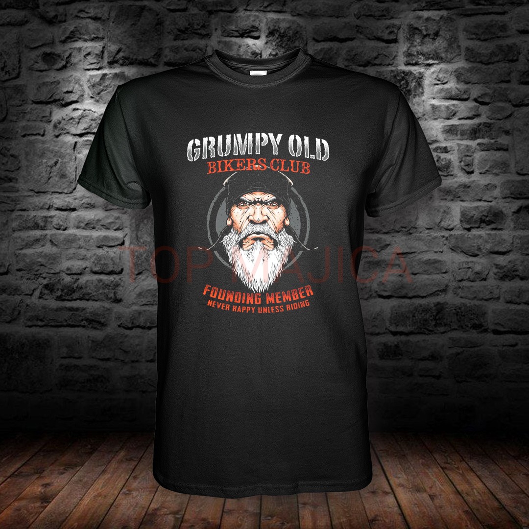 old bikers majica Old Biker grumpy - Majica moto crna old bikers majica