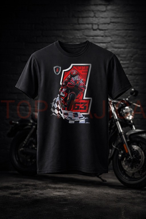 pecco Pecco Bagnaia - Moto GP - Majica crna pecco