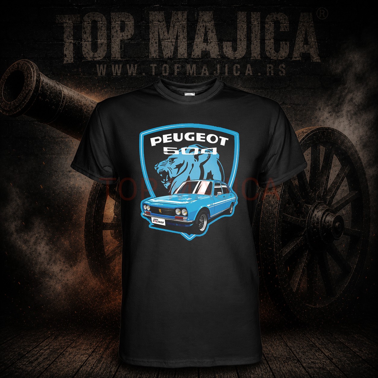 Peugeot 504 - Pezo 504 - Majica crna peugeot 504 crna majica