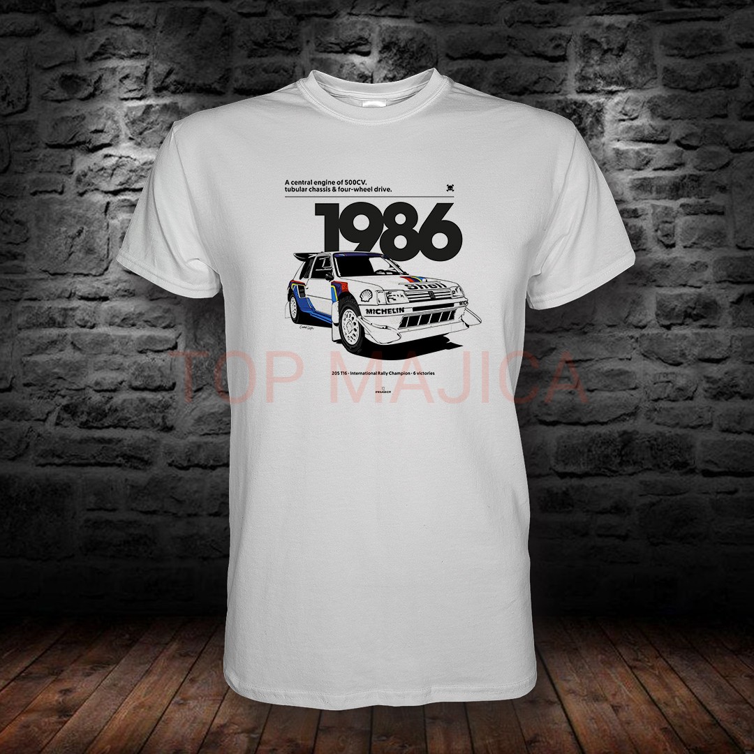 pezo 1986 Peugeot 205 T16 1986 - Majica bela pezo 1986