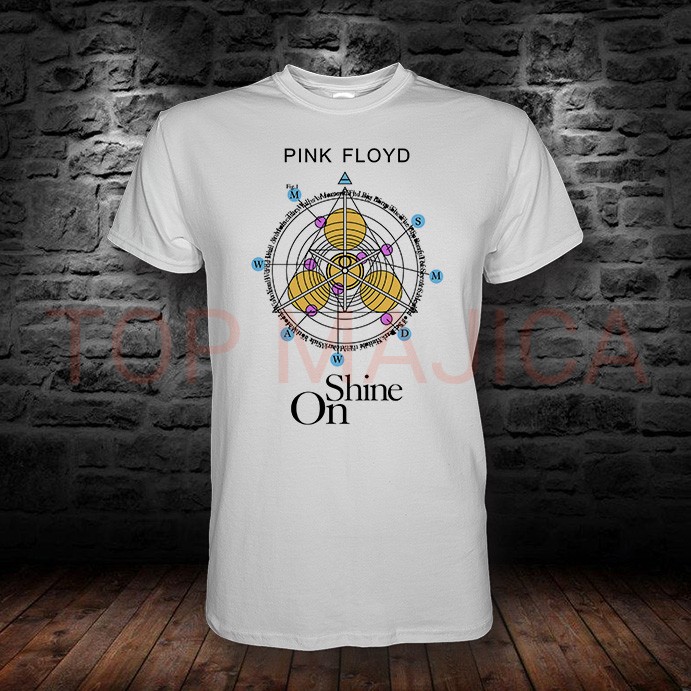 Pink FLoyd on shine - Majica bela pink floyd on shine