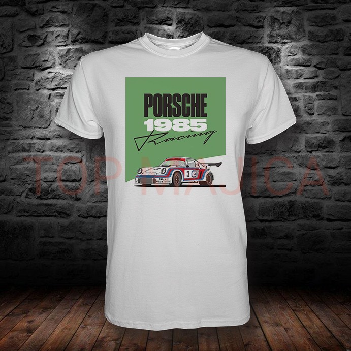 porsche 1985 racing Porsche 1985 Racing - Majica bela porsche 1985 racing