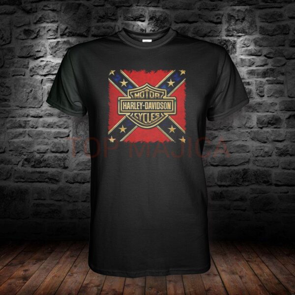 Harley Davidson Rebel Flag - Majica moto crna