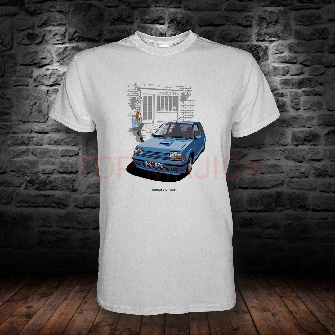 Renault 5 GT Turbo - Reno 5 - Majica bela reno 5 gt turbo