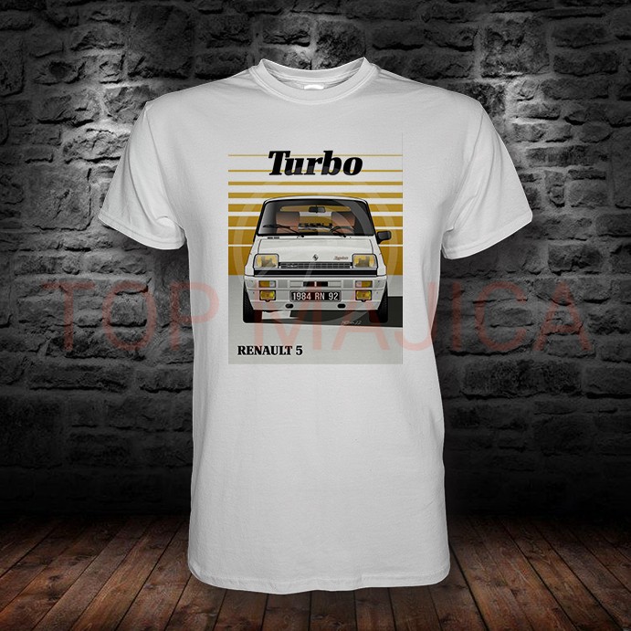Renault 5 Turbo - Reno 5 Turbo - Majica bela reno 5 turbo