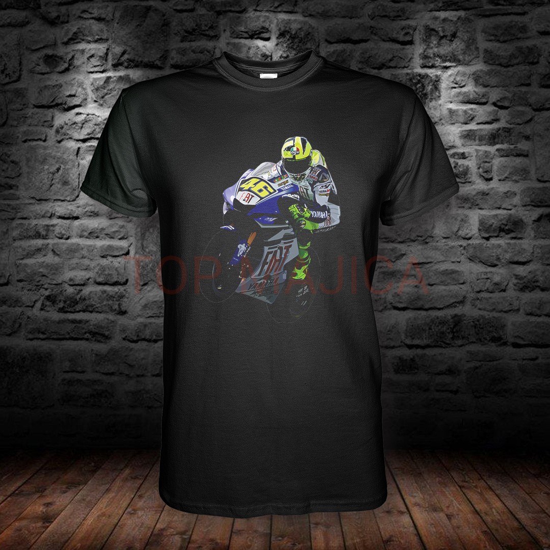 rossi 466 Valentino Rossi Moto GP blk - Majica moto crna rossi 466