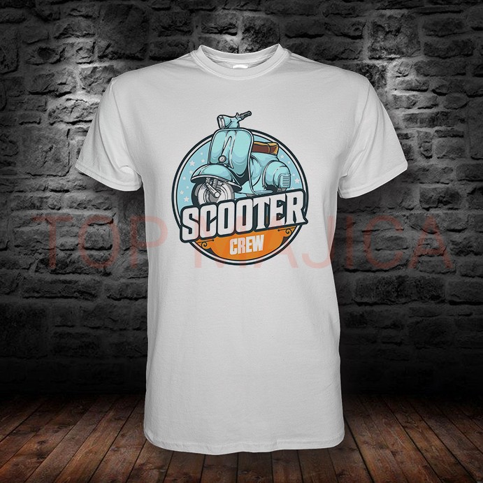 scooter crew bela Scooter crew - Majica bela scooter crew bela