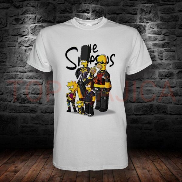 Simpsons - Rock family - Majica bela