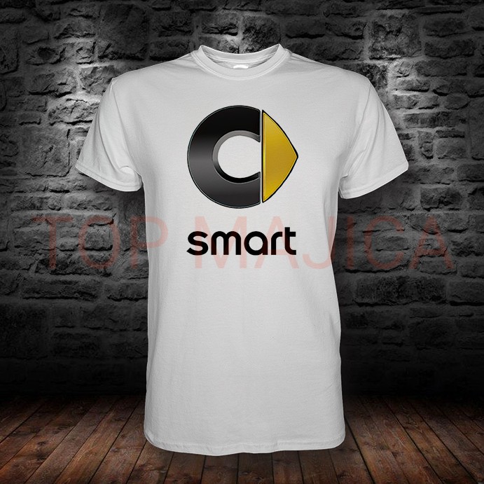 smart majica Smart Logo - majica bela smart majica