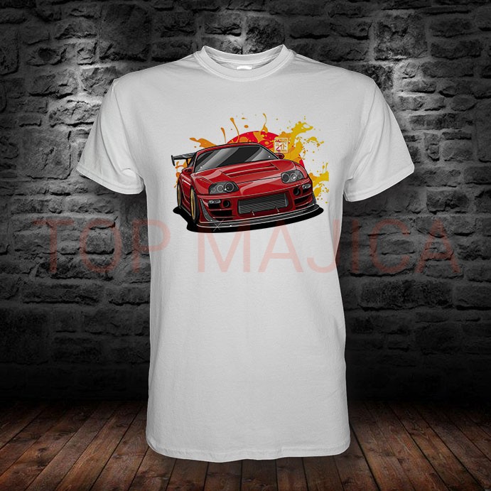 Toyota Supra red - Majica bela supra red edt