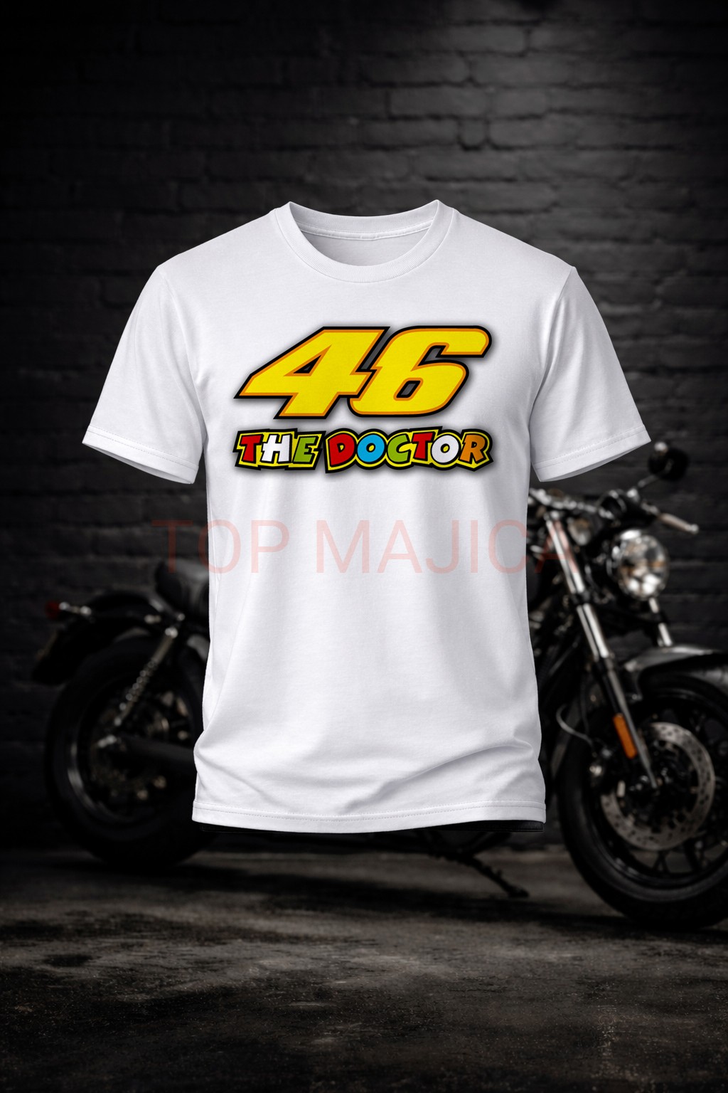 The Doctor 46 logo - Majica bela the doctor 46 logo bela