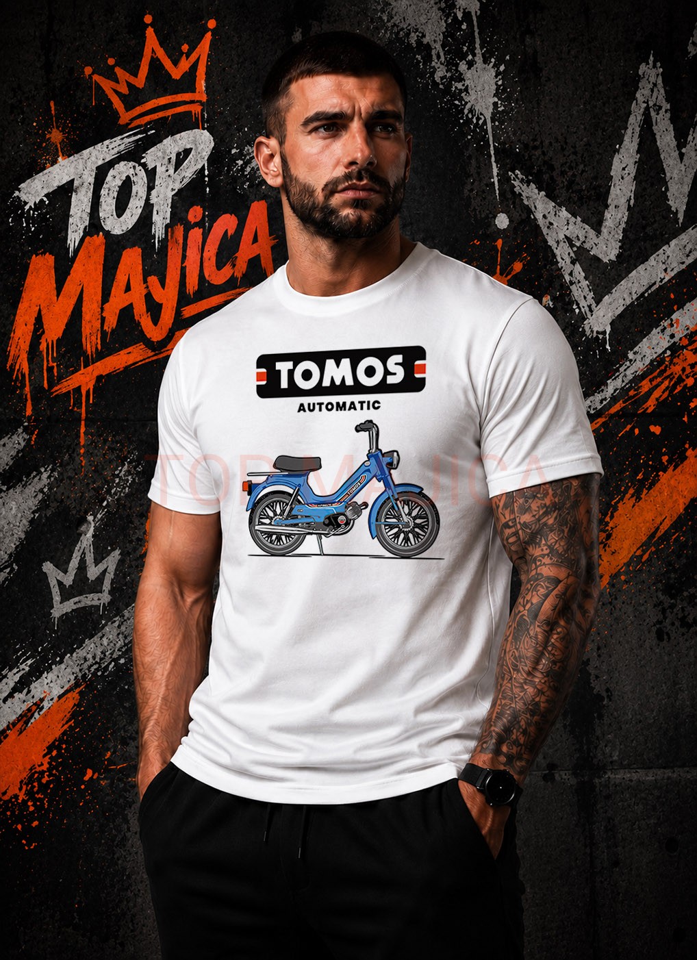 tomos Tomos plavi - Majica bela tomos