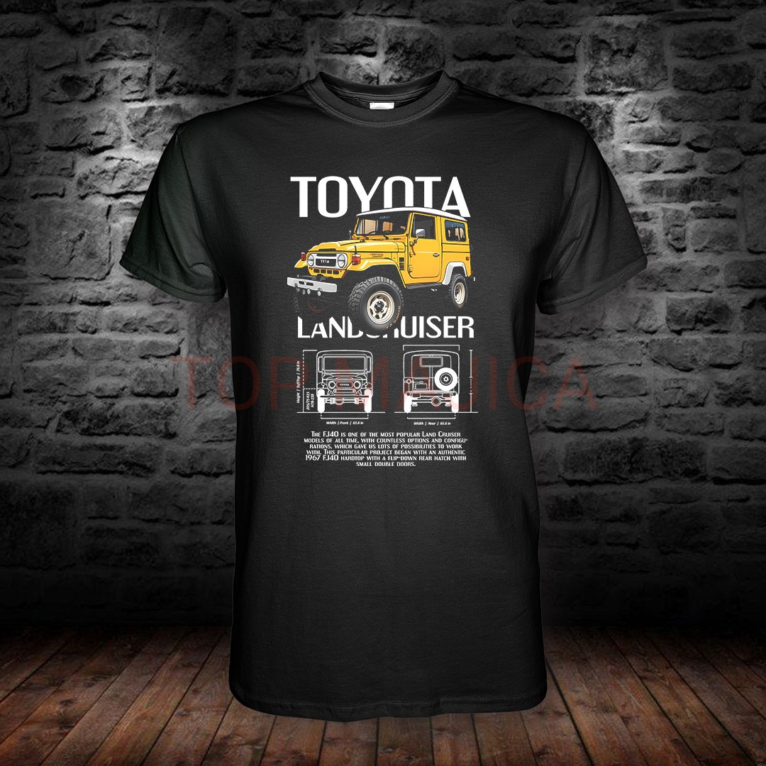 Toyota Landcruiser yellow - Majica crna toyota landcruiser crna majica