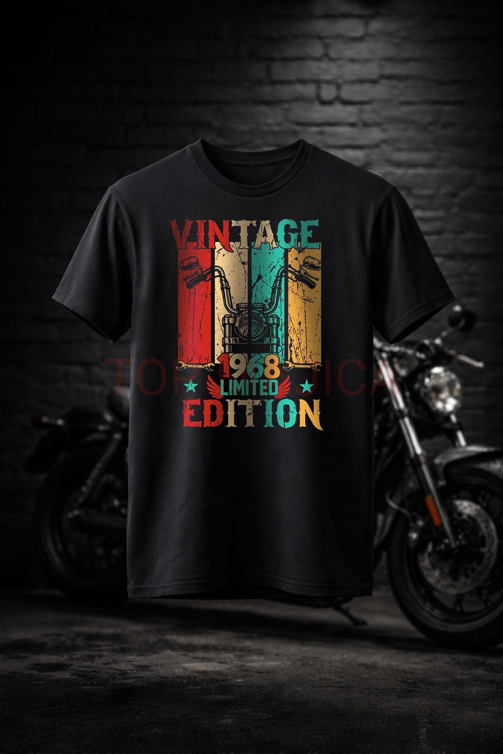 vintage 1968 Vintage 1968 - Majica crna vintage 1968