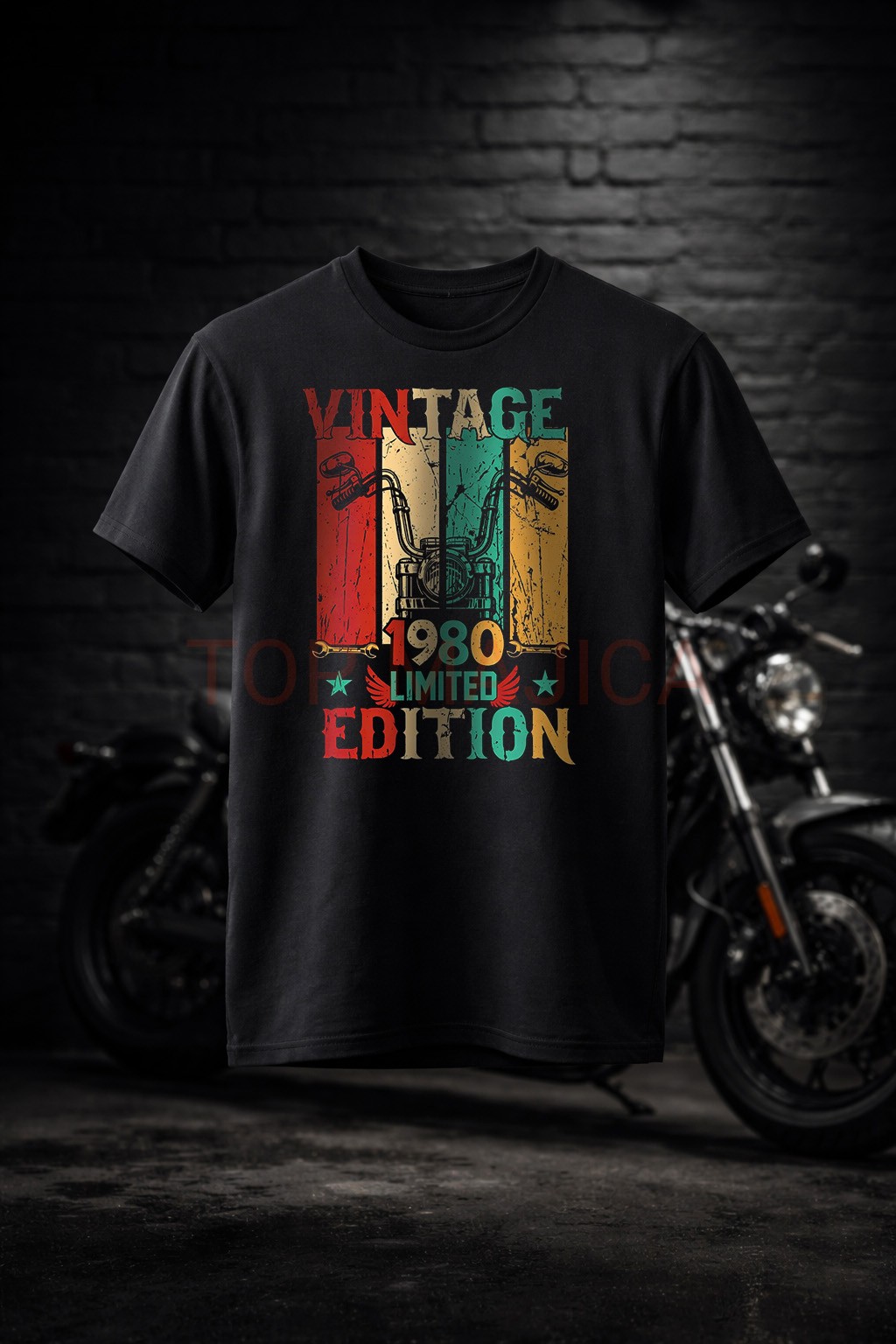 Vintage 1980 - Majica crna vintage 1980