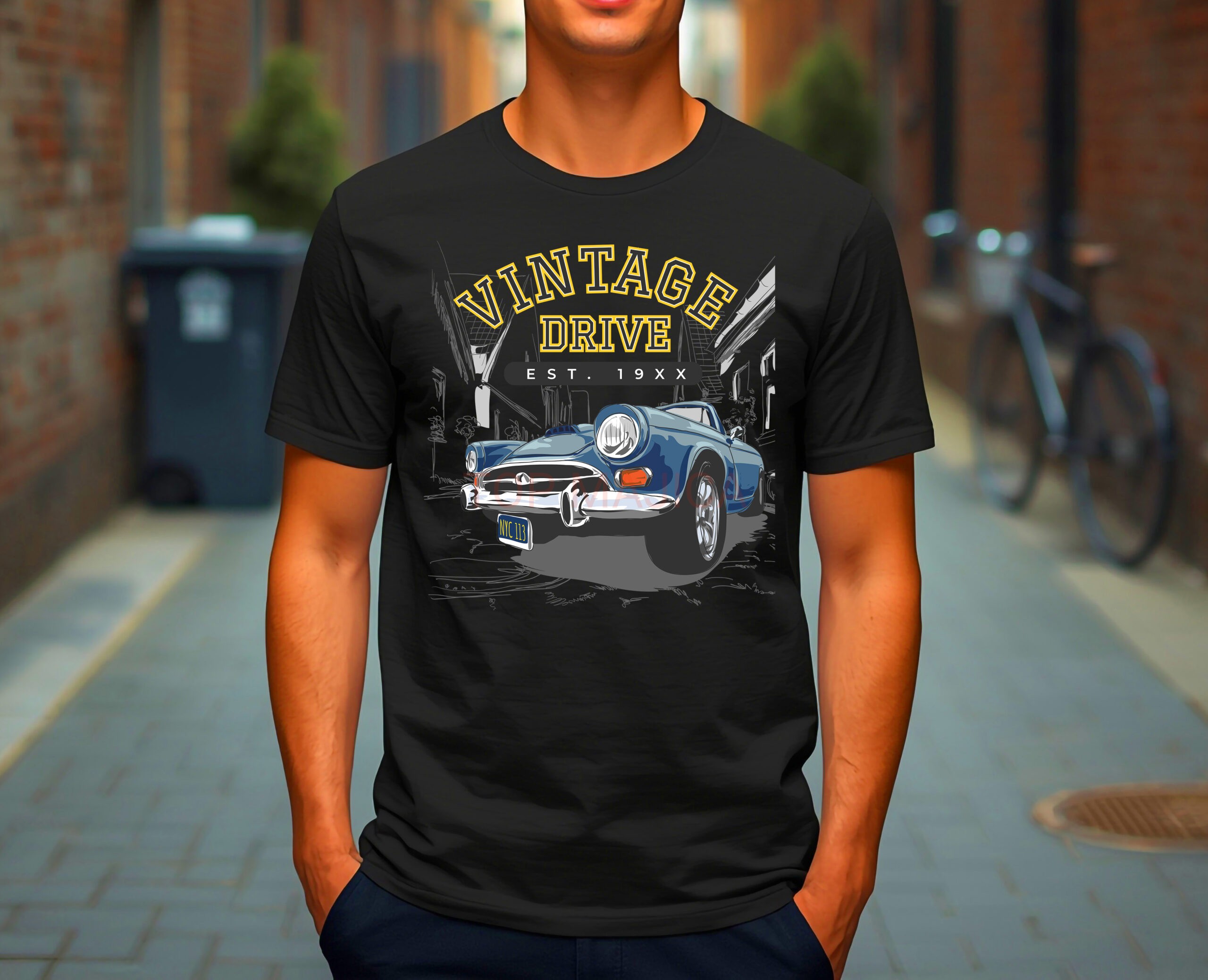 vintage drive majica Vintage drive car - Majica crna vintage drive majica scaled