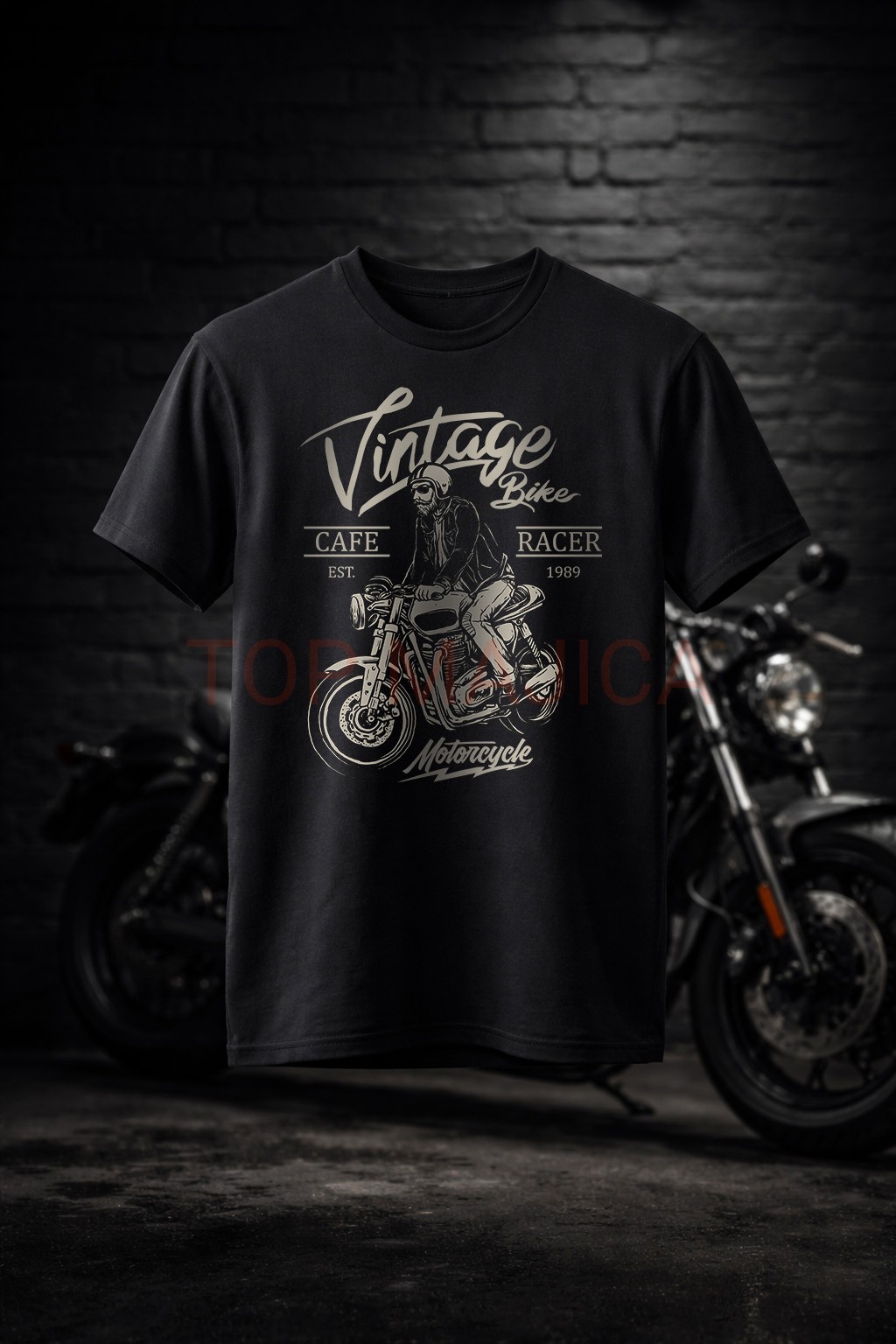 Vintage Racer - Majica crna vintage racer