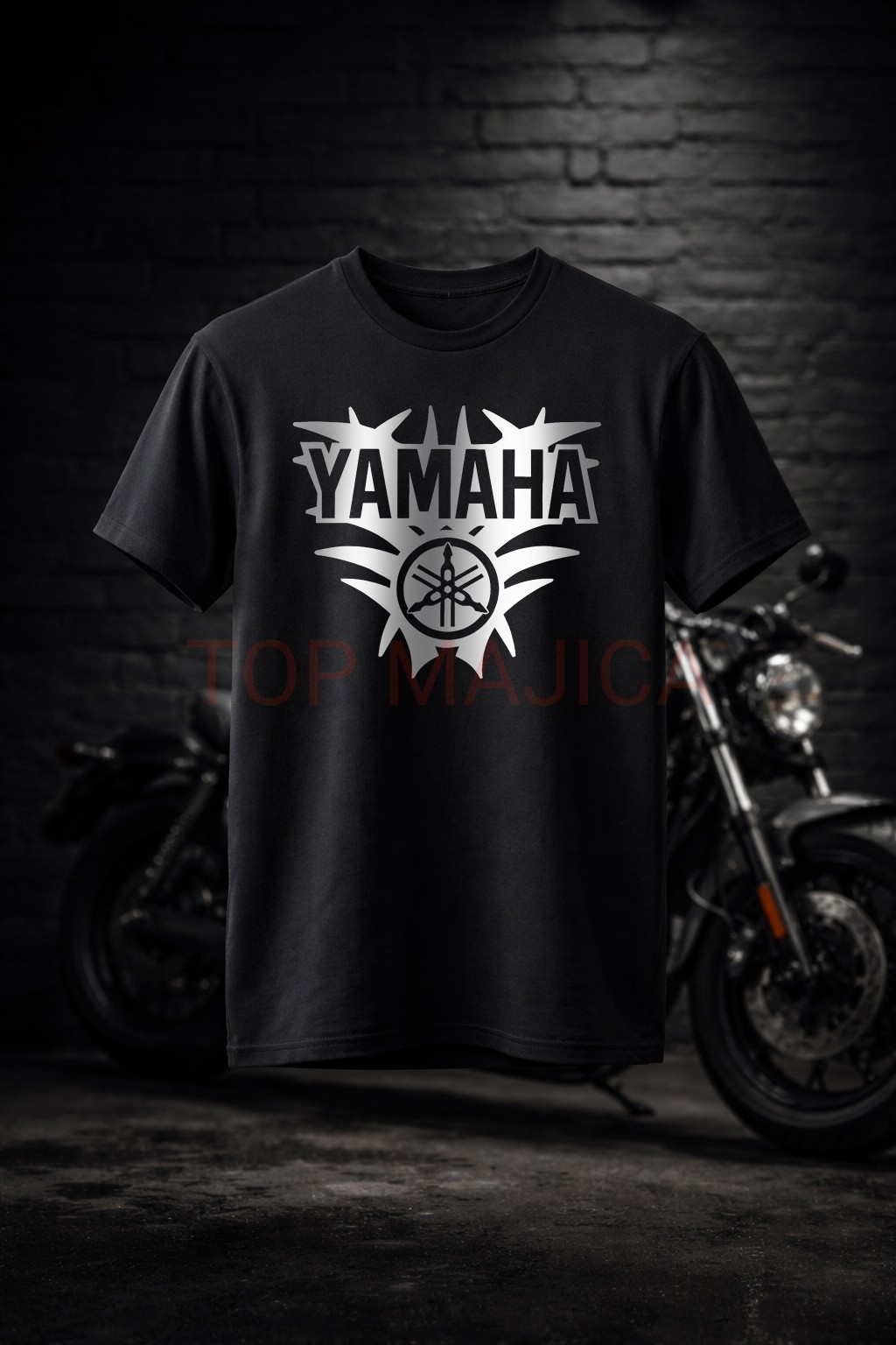 Yamaha black and white - Majica crna yamaha insta 1