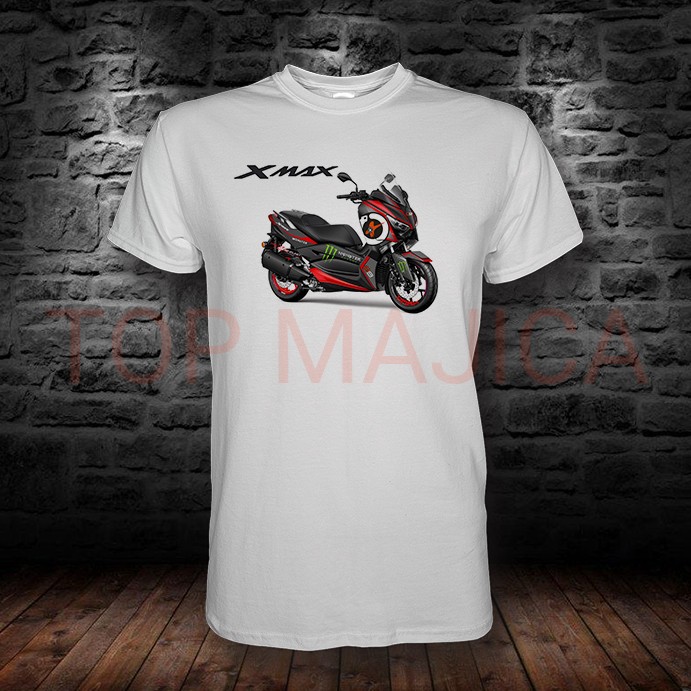 Yamaha XMax red - Majica bela yamaha xmax majica